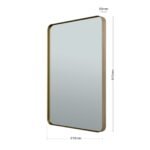 Oglindă ornamentala CARLO, cadru aluminiu auriu mat anodizat, 61-91cm, montare orizontală sau verticală ORION - imagine 6