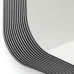Oglindă ornamentala CARLO, cadru aluminiu negru, 61-91cm, montare orizontală sau verticală ORION - imagine 5