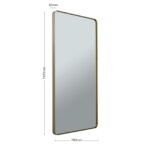 Oglindă ornamentala CARLO, cadru aluminiu auriu mat anodizat, 152-76cm, montare orizontală sau verticală ORION - imagine 6