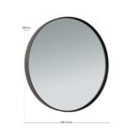 Oglindă ornamentala CARLO, cadru aluminiu negru anodizat, Ø61cm design modern ORION - imagine 6