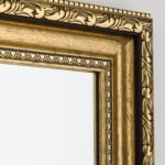 Oglindă ornamentala ELISA, cadru policarbon, Ramă fațetată auriu antic, 149x74cm, montare orizontală sau verticală ORION - imagine 5