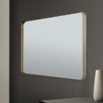 Oglindă ornamentala CARLO, cadru aluminiu auriu mat anodizat, 61-91cm, montare orizontală sau verticală ORION - imagine 3