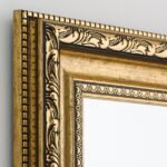 Oglindă ornamentala ELISA, cadru policarbon, Ramă fațetată auriu antic, 84x64cm, montare orizontală sau verticală ORION - imagine 4