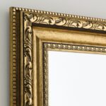 Oglindă ornamentala ELISA, cadru policarbon, Ramă fațetată auriu antic, 149x74cm, montare orizontală sau verticală ORION - imagine 4