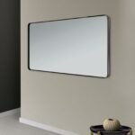 Oglindă ornamentala CARLO, cadru aluminiu negru anodizat, 152-76cm, montare orizontală sau verticală ORION - imagine 3