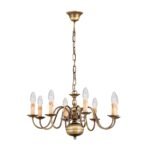 Candelabru Clasic FLAMISCH LU 1283/8 Patina, Alama Masiva Patinata, E14 8x40W, Stilluster , ORION - imagine 3