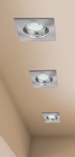 Lumină indirectă Lite, metal crom satin, GU10 x1 MAX 50W, L80MM, H80MM