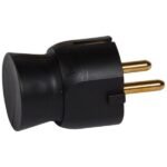 Stecher schuko iesire laterala negru fara inel 2P+T, Legrand