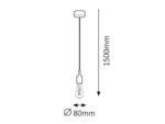 Pendul Roxy, Galben, E27 1x60W, Ø80mm, Rabalux - imagine 5