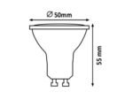 Bec SMD-LED, GU10, 7W, 500lm, albă caldă 3000K - imagine 2