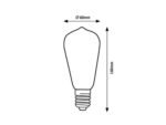 Bec Filament-LED, E27, 4W, 300lm, albă caldă 2700K (cod 1988) - imagine 12