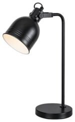 Veioză Flint, metal negru, E14 x1 MAX 25W, Ø140MM, L225MM, H440MM - imagine 4