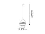 Pendul Kaia, metal negru, E27 x1 MAX 40W, Ø270MM - imagine 5