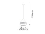 Pendul Kaia, metal alb, E27 x1 MAX 40W, Ø270MM - imagine 5