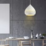 Pendul Kaia, metal alb, E27 x1 MAX 40W, Ø270MM