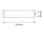 Lampă de dulap/cabinet Soft, plastic argintiu, G13 T8 x1 MAX 10W, L410MM, H90MM - imagine 4