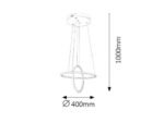 Pendul Donatella, metal alb, LED 37W, L400MM, H300MM - imagine 5