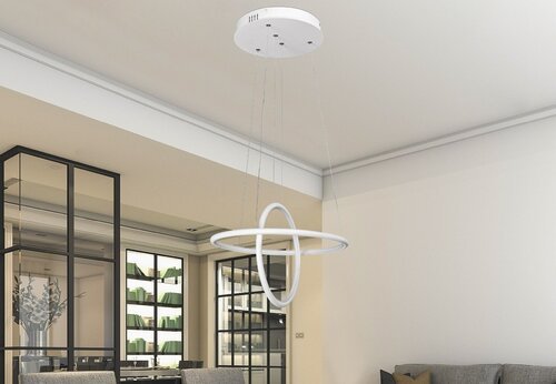 2544-e.jpg Pendul Donatella, metal alb, LED 37W, L400MM, H300MM - imagine 1