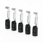 Soclu E14 Pentru Candelabre, Inălțime Reglabilă de la 95-125mm Negru 5 bucati ORION