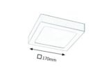 Lumină indirectă Lois, metal crom satin, abajur alb, LED 12W, L170MM, H170MM - imagine 6