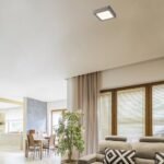 Lumină indirectă Lois, metal crom satin, abajur alb, LED 12W, L170MM, H170MM
