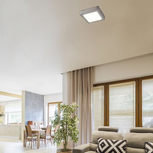 2668-e.jpg Lumină indirectă Lois, metal crom satin, abajur alb, LED 18W, L225MM, H225MM - imagine 1