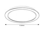 Lumină indirectă Shaun, plastic negru, abajur alb, LED 12W, Ø145MM - imagine 5
