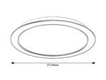 Lumină indirectă Shaun, plastic negru, abajur alb, LED 17W, Ø170MM - imagine 5