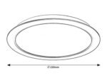 Lumină indirectă Shaun, plastic negru, abajur alb, LED 24W, Ø220MM - imagine 5