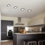 Lumină indirectă Shaun, plastic negru, abajur alb, LED 12W, L145MM, H145MM