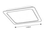 Lumină indirectă Shaun, plastic negru, abajur alb, LED 24W, L220MM, H220MM (cod 2685) - imagine 5