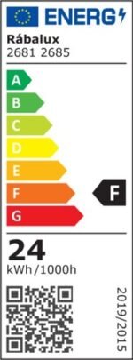 Lumină indirectă Shaun, plastic negru, abajur alb, LED 24W, L220MM, H220MM (cod 2685) - imagine 6