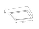 Lumină indirectă Shaun, plastic negru, abajur alb, LED 17W, L170MM, H170MM - imagine 5