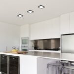 Lumină indirectă Shaun, plastic negru, abajur alb, LED 17W, L170MM, H170MM