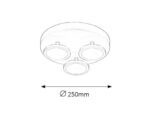 Plafonieră Elsa, metal alb mat, abajur alb, LED x3 6, Ø250MM - imagine 7