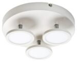 Plafonieră Elsa, metal alb mat, abajur alb, LED x3 6, Ø250MM - imagine 3