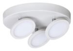 Plafonieră Elsa, metal alb mat, abajur alb, LED x3 6, Ø250MM - imagine 4
