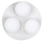 Plafonieră Elsa, metal alb mat, abajur alb, LED x3 6, Ø250MM - imagine 5
