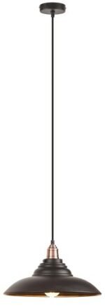 Pendul Doug, metal negru mat, E27 x1 MAX 60W, Ø345MM - imagine 3