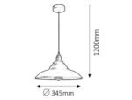 Pendul Doug, metal negru mat, E27 x1 MAX 60W, Ø345MM - imagine 6