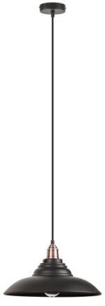 Pendul Doug, metal negru mat, E27 x1 MAX 60W, Ø345MM - imagine 4