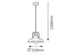 Pendul Kyle, metal maro, E27 x1 MAX 60W, Ø310MM - imagine 6