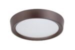 Plafonieră Mokka, metal maro, abajur alb, LED 24W, Ø410MM - imagine 4