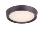 Plafonieră Mokka, metal maro, abajur alb, LED 24W, Ø410MM - imagine 5