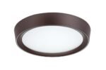 Plafonieră Mokka, metal maro, abajur alb, LED 24W, Ø410MM - imagine 6