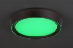 Plafonieră Mokka, metal maro, abajur alb, LED 24W, Ø410MM - imagine 9