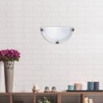 Aplică Alabastro, metal, abajur alabastru alb, E27 x1 MAX 60W, Ø300MM (cod 3003)