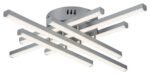 Plafonieră Nayara, metal argintiu, abajur alb, LED 40W, L510MM, H510MM - imagine 3
