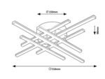 Plafonieră Nayara, metal argintiu, abajur alb, LED 40W, L510MM, H510MM - imagine 5