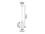 Pendul Callia, metal gri, E14 x1 MAX 25W, Ø100MM, H200MM - imagine 5